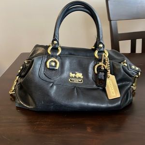 Coach Black Leather Madison Satchel